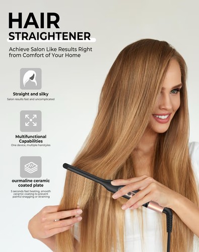 Mini hair straightener - 2-in-1,